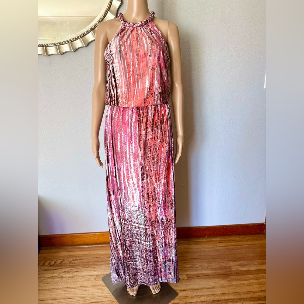 Prelude Braided Neck Maxi Dress Size Small